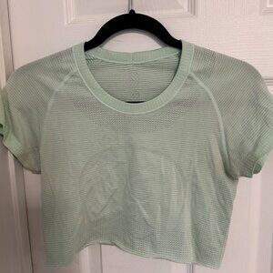 Lululemon Swiftly Tech Short Sleeve Crop Top 💚 Mint | Size 4 | Athletic